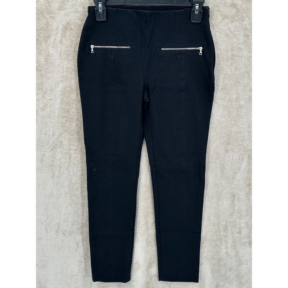 Rag & Bone Pants Womens 0 Black Side Zipper Slim Cotton Stretch Crop Office Work